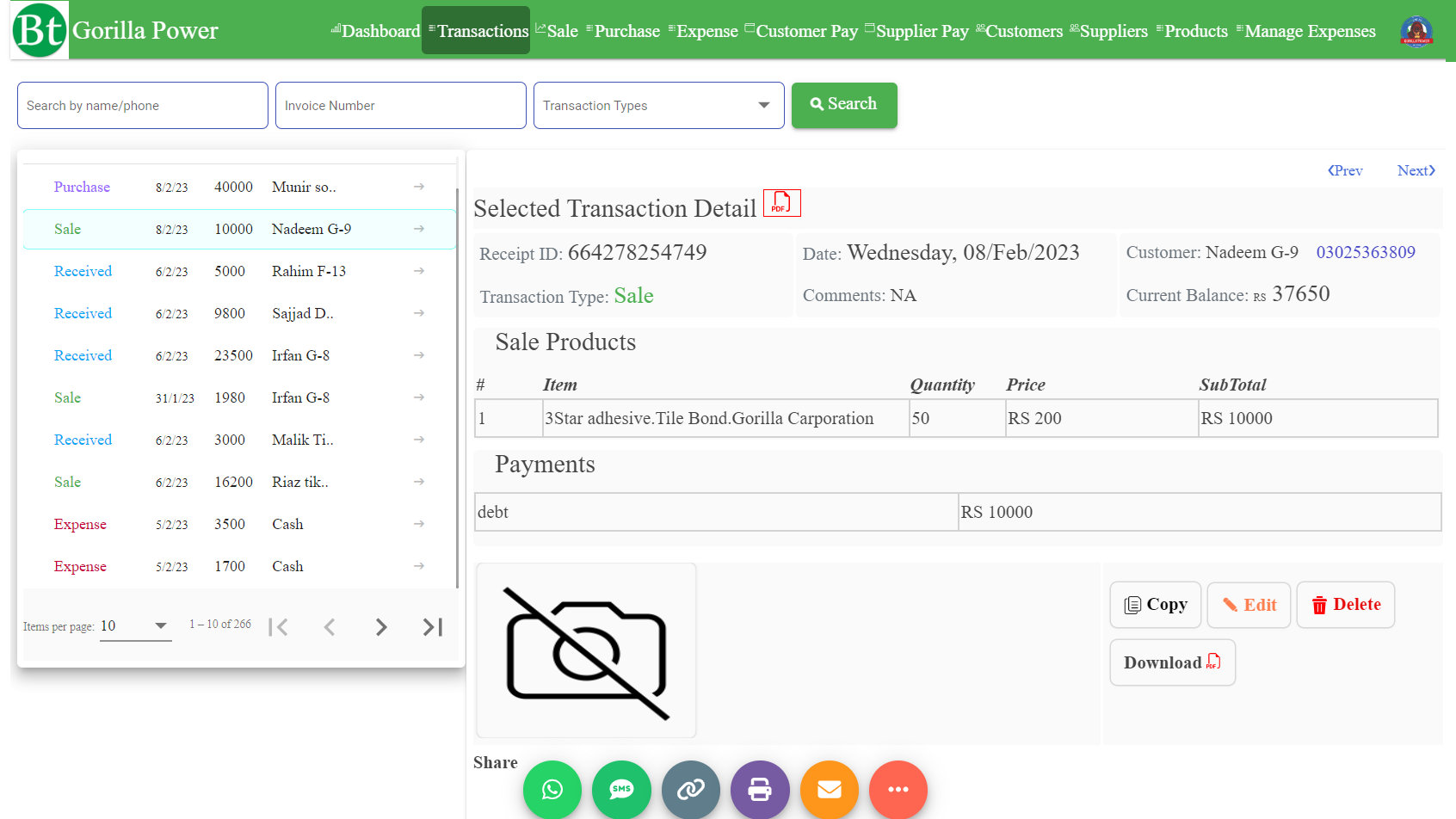 Bit Pos Transactions history