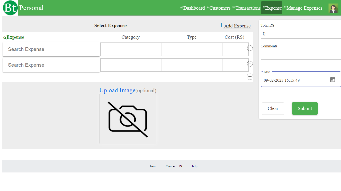 Online POS Personal Account Expenses